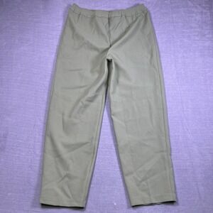 Bend Over Elastic Waist High Rise Tapered Pants Women 18P Sage Green